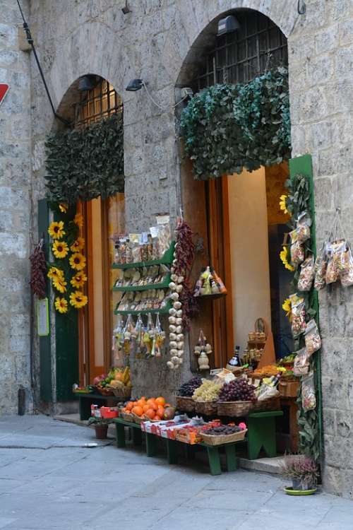 Italy Siena Tuscany Fruits Commerce Village