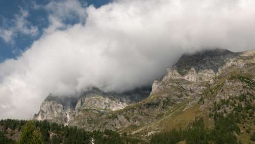 Italy Nature Clouds Mountains High Dolomites