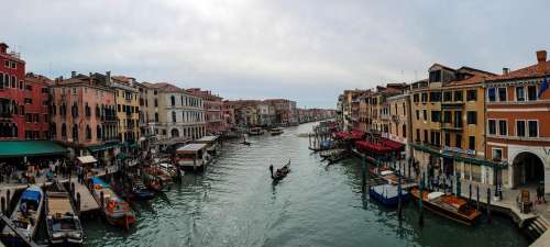 Italy Venice Venezia Gondolas Boats Water