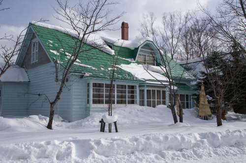 Japan Hokkaido Winter Chalet Wooden House