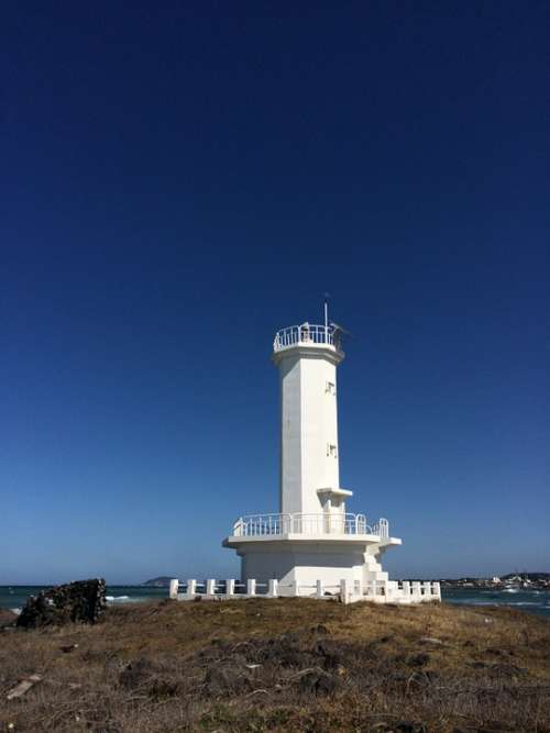 Jeju Island Lighthouse Sky