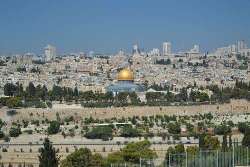 Jerusalem Israel Dome Of The Rock Mount Of Olives