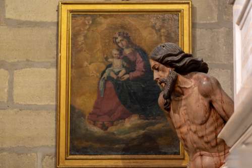 Jesus Mary Sculpture Seville Cathedral Spain