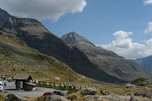 Julier Pass Switzerland Landscape Alps Mountains