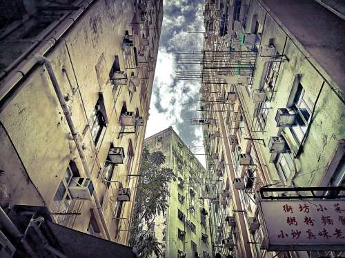 Kenndy Town Hong Kong Asia Old Building Colorful