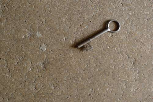 Key Stone Floor Texture Brown Lock Lost Mislaid