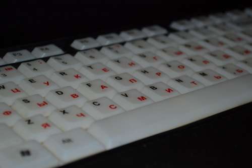 Keyboard Russian Letters English Letters Characters
