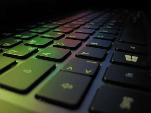 Keyboard Colorful Keys Laptop