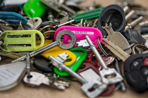 Keys Open Locks Security Unlock Secure Bunch Pile