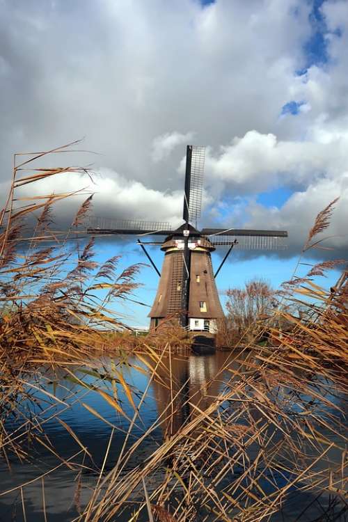 Kinderdijk Mill Netherlands Holland Wind Mill