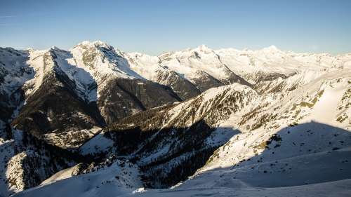Klausberg South Tyrol Mountains Snow Ahrntal Valley