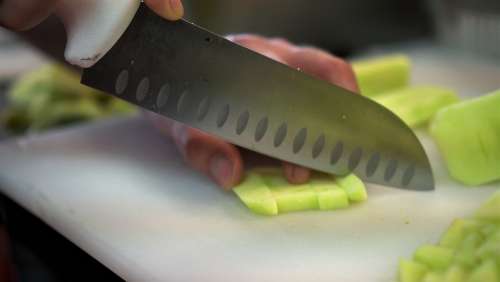 Knife Cut Slice Kitchen Vegetables Vegetable
