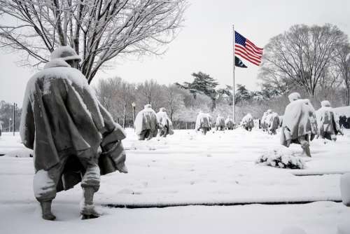 Korean War Memorial Washington Usa Monument Soldier