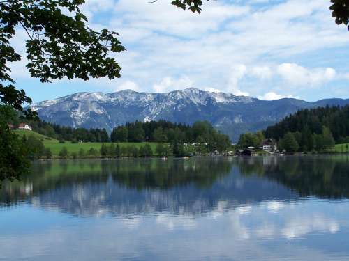 Lake Carinthia Austria Nature Landscape Water