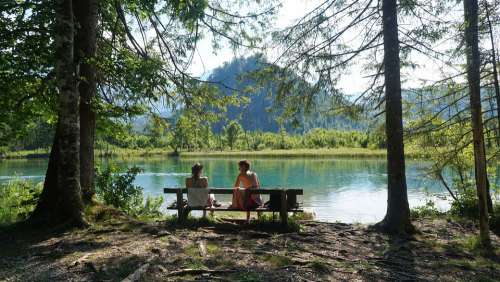 Lake Almsee Summer Bergsee Waters Water Nature