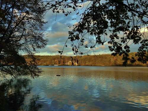 Lake Autumn Mood Water Trees Atmosphere Mirroring