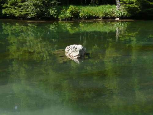 Lake Green Water Nature Rock