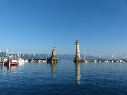 Lake Constance Harbour Entrance Lindau