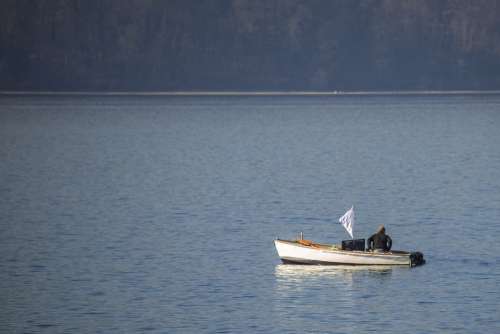 Lake Constance Boat Angler Fish Water Lake