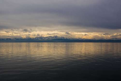 Lake Constance Alpine Alpine Panorama Abendstimmung