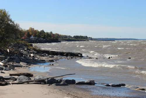 Lake Erie Buffalo New York Water Landscape Nature