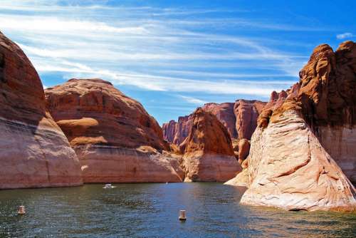 Lake Powell Arizona Water Reservoir Landscape