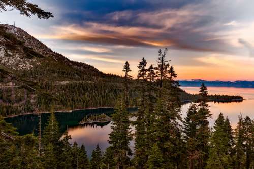 Lake Tahoe California Emerald Bay Water Reflections