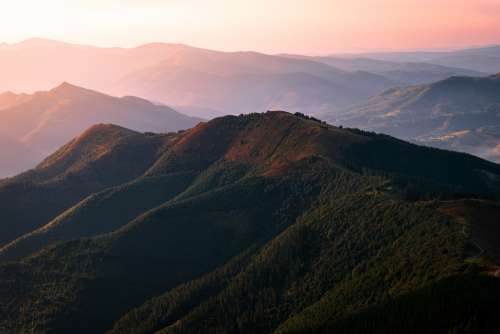 Landscape Hill Mountain Outdoor Sunset