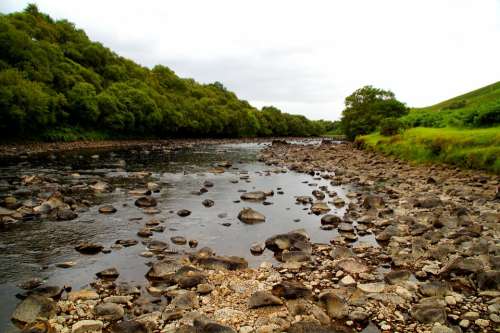 Landscape Scotland River Riverbed Lonely