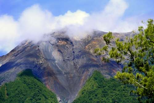 Landscape Volcano Lava Nature Mountain Sky Cloud