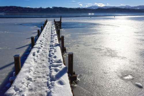 Landscape Winter Web Alpine Hair Dryer Snow Lake