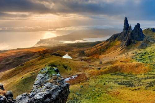 Landscape Scotland Isle Of Skye Old Man Of Storr
