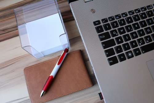Laptop Notebook Desk Workplace Pen