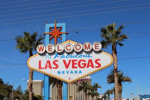 Las Vegas Sign Nevada Casino Gambling Landmark