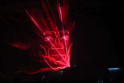 Lasershow Face Red Laser Cottbus Germany