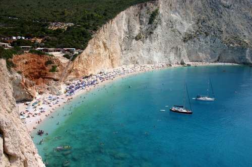 Lefkas Sea Beach Mediterranean Sea Greece