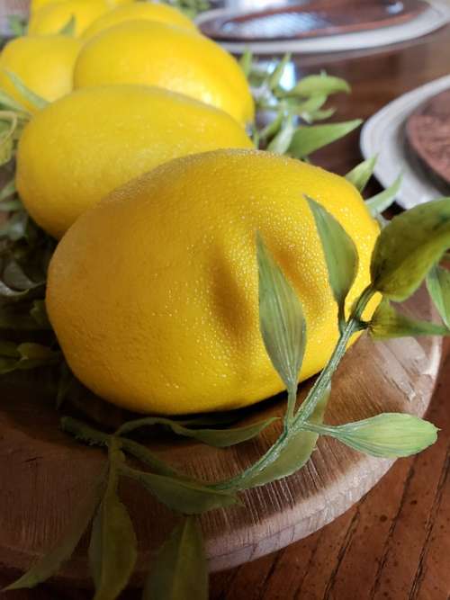 Lemons Yellow Farmhouse Fruit Citrus