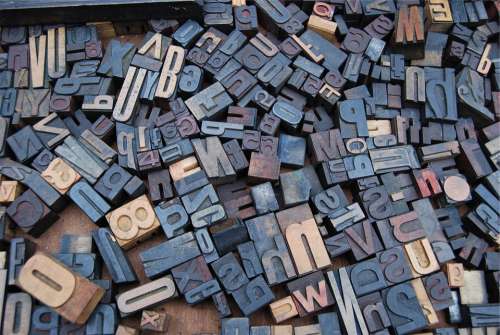Letters Numbers Blocks Alphabet Typography Typeset