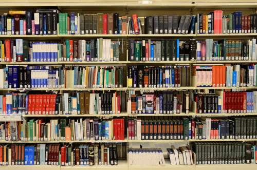 Library Books Knowledge Information Bookshelves