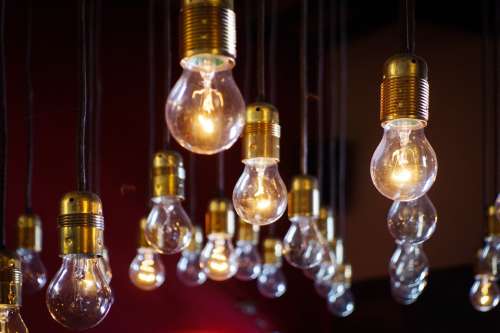 Light Bulbs Hanging Lighting Electricity Energy