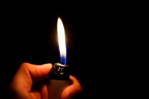 Lighter Flame Fire Light Shining Mood Kindle