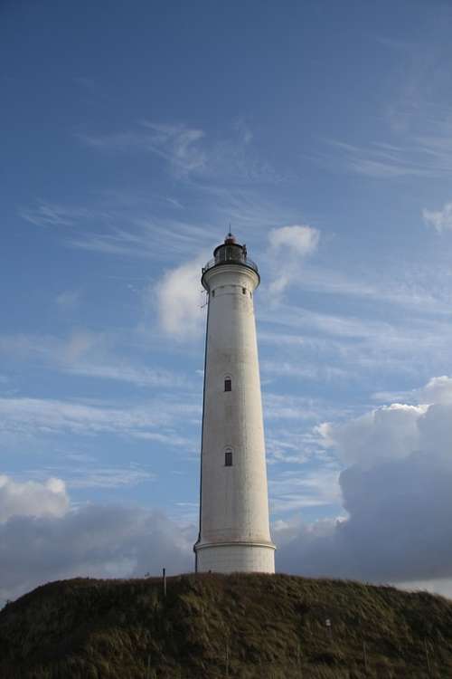 Lighthouse Denmark North Sea Dune Landscape Daymark