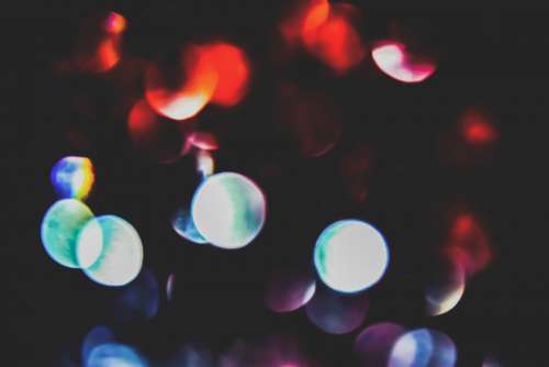Lights Blur Glitter Blurred Colorful Xmas