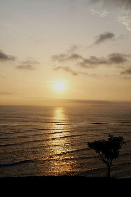 Lime Peru Miraflores Beach Landscape Sunset Sea