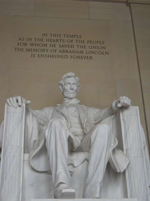 Lincoln Washington Dc Statue Memorial Sitting
