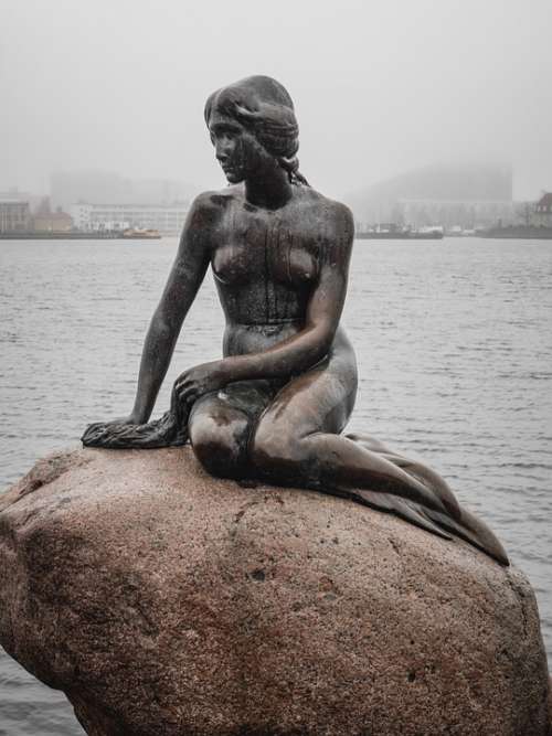 Little Mermaid Statue Copenhagen Denmark Statue