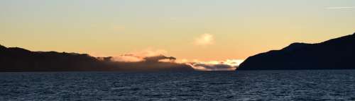 Loch Ness Sunset Scotland Panorama