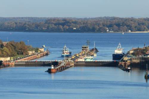 Lock Locks Kiel Northern Baltic Sea Channel Passage