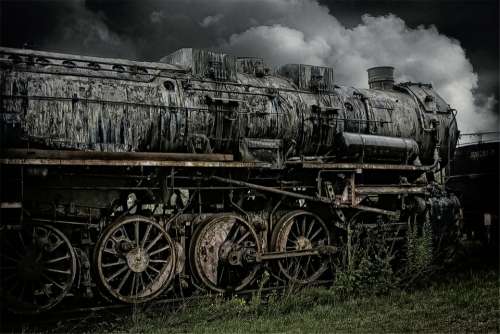 Loco Steam Locomotive Train Railway Out Of Date