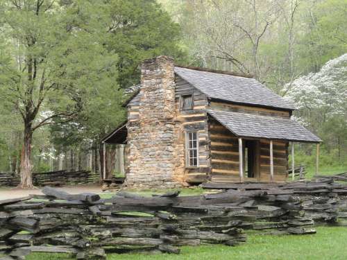 Log Cabin Old House Log Old Rustic Country